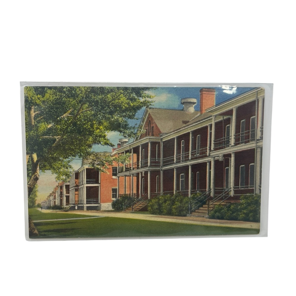 Barracks Fort Francis Air Force Base Sanborn Souvenier Co Vintage Linen Postcard